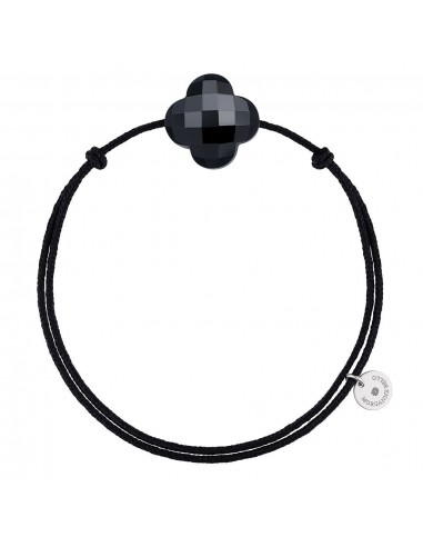 MORGANNE BELLO BRACELET FRIANDISE CORDON NOIR TRÈFLE ONYX Venez découvrir notre 