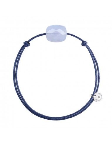 MORGANNE BELLO BRACELET CORDON BLEU COUSSIN AGATE BLEUE online