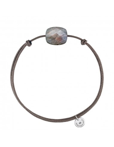 MORGANNE BELLO BRACELET FRIANDISE CORDON TAUPE COUSSIN LABRADORITE Toutes les collections ici