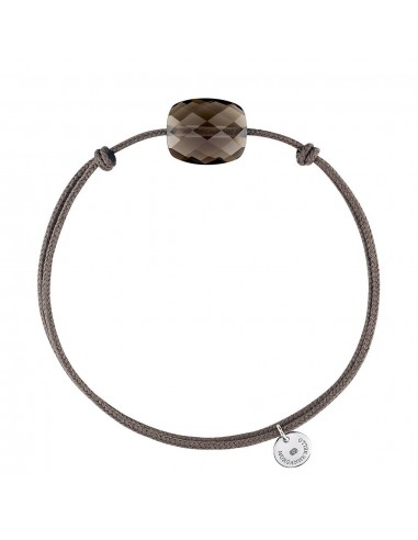 MORGANNE BELLO BRACELET FRIANDISE CORDON TAUPE COUSSIN QUARTZ FUMÉ Les êtres humains sont 