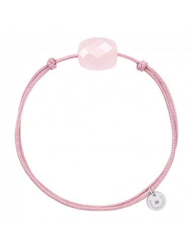 MORGANNE BELLO BRACELET FRIANDISE CORDON VIEUX ROSE COUSSIN QUARTZ ROSE POUDRE la chaussure