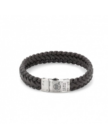 BRACELET REBEL & ROSE CUIR TRESSE MARRON FONCE vous aussi creer 