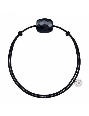 MORGANNE BELLO BRACELET FRIANDISE CORDON NOIR COUSSIN ONYX en ligne des produits 