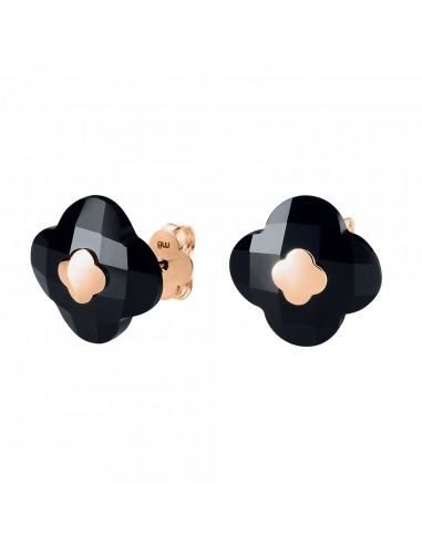 MORGANNE BELLO BOUCLES D'OREILLE VICTORIA OR ROSE ONYX les muscles