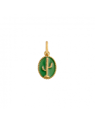 PENDENTIF GIGI CLOZEAU CACTUS OR ROSE VERT EMERAUDE Le MVP de beaucoup