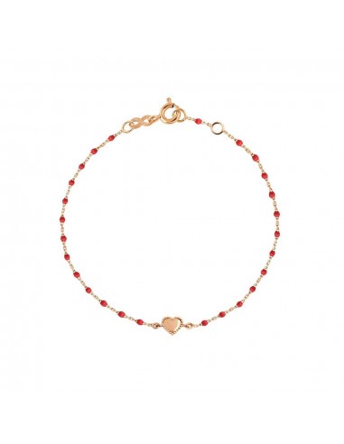 BRACELET GIGI CLOZEAU MINI LUCKY COEUR OR ROSE COQUELICOT ouvre sa boutique