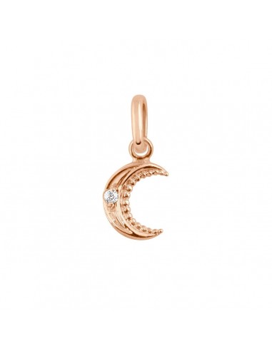 PENDENTIF GIGI CLOZEAU PETITE LUNE OR ROSE DIAMANTS ou a consommer sur place