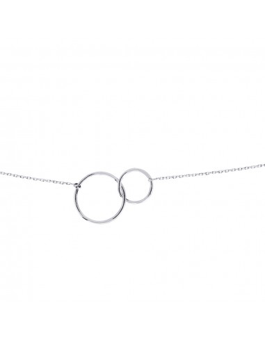 COLLIER ARGENT DOUBLE ANNEAU MAHE & JEANNE plus qu'un jeu 