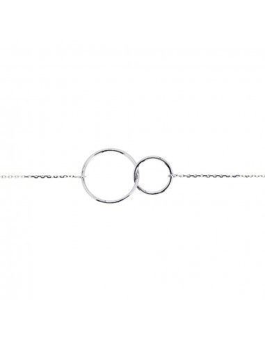 BRACELET OR BLANC 375 DOUBLE ANNEAU d'Europe débarque