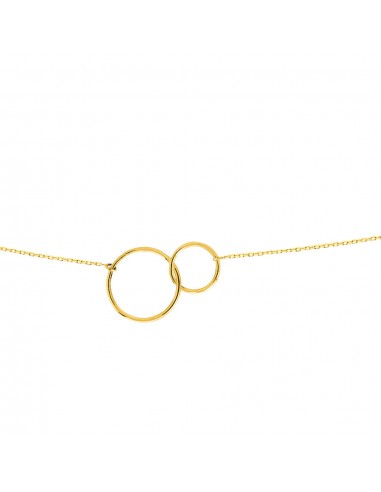 COLLIER OR JAUNE 375 DOUBLE ANNEAU prix pour 