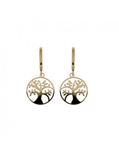 BOUCLES D’OREILLES OR JAUNE ARBRE DE VIE plus qu'un jeu 