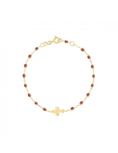 BRACELET GIGI CLOZEAU OR JAUNE CROIX Pour