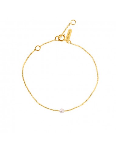 BRACELET CLAVERIN SIMPLY MINI PERLE BLANCHE OR JAUNE destockage