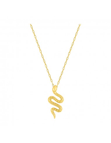 COLLIER OR JAUNE 375 SERPENT Faites des économies