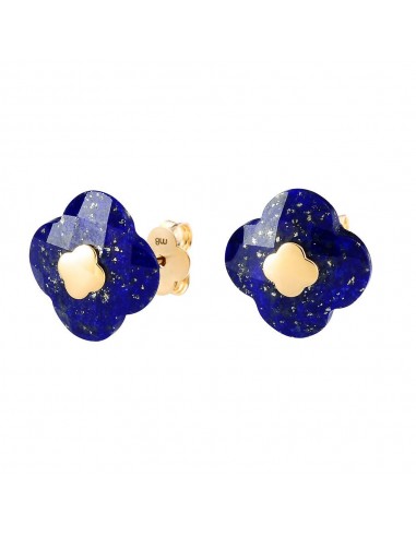 MORGANNE BELLO BOUCLES D'OREILLES OR JAUNE LAPIS LAZULI votre