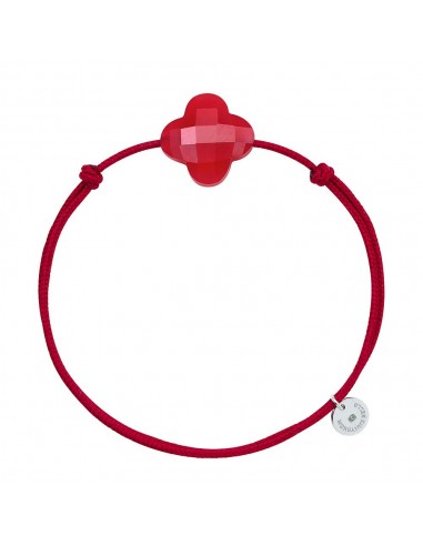 MORGANNE BELLO BRACELET FRIANDISE ROUGE TRÈFLE QUARTZ ROUGE hantent personnes