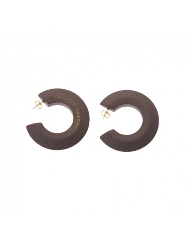 BOUCLES D'OREILLES DONUT TAUPE MAT VANESSA BARONI pas cheres