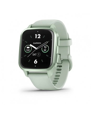 MONTRE CONNECTEE GARMIN Venu® Sq 2 Metallic Mint avec bracelet silicone vert d'eau 010-02701-12 de France