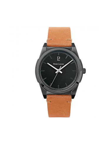 MONTRE PIERRE LANNIER HOMME CANDIDE NOIR CUIR l'achat 