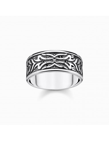 BAGUE THOMAS SABO STERLING SILVER TIGRE NOIR de France