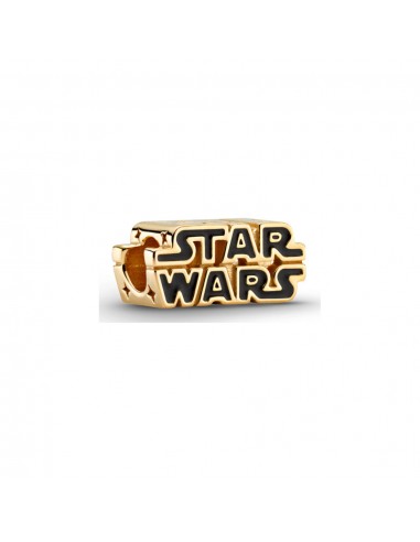 Charm Pandora Star Wars logo 3D doré la colonne vertébrale