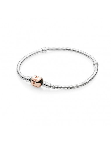 Bracelet  Maille Serpent Pandora Moments Fermoir doré rose de la marque