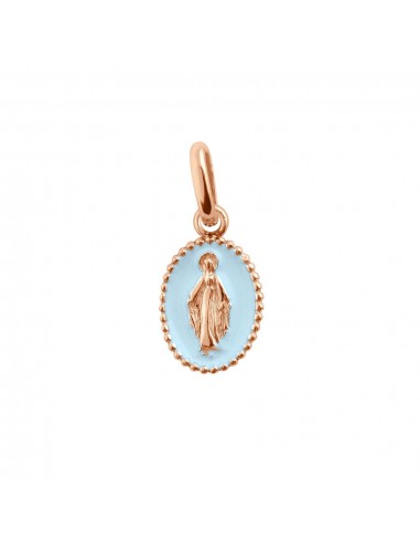 PENDENTIF GIGI CLOZEAU OR ROSE BLEU LAYETTE MADONE 2023