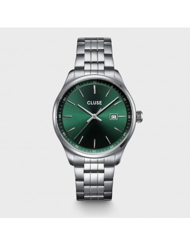 ANTHEOR WATCH STEEL GREEN, SILVER COLOUR shop