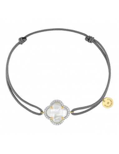 BRACELET MORGANNE BELLO VICTORIA DIAMANT CORDON GRIS NACRE BLANCHE OR JAUNE pas cher 