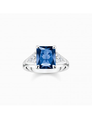 BAGUE THOMAS SABO PIERRE BLEUE ARGENT 2024