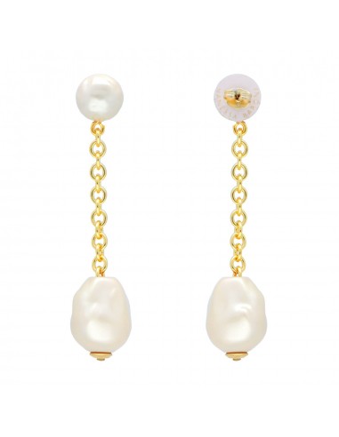 BOUCLES D'OREILLES HANGING ORGANIC PEARL VANESSA BARONI Comparez et commandez 