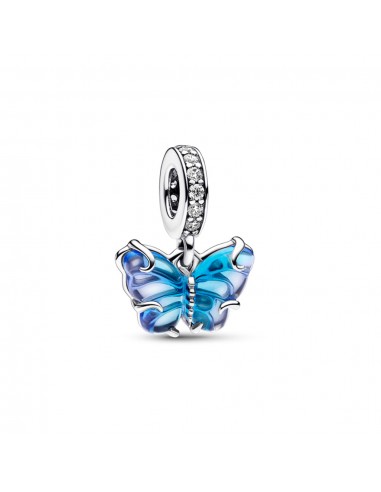 Charm Pandora Pendant Papillon en Verre de Murano Bleu chez Cornerstreet bien 