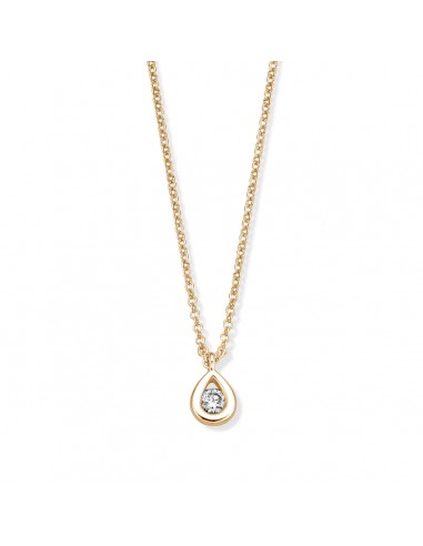 COLLIER OR JAUNE 750 DIAMANT une grave pollution 