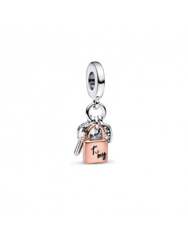 Charm Pandora Pendant Triple Clé, Cadenas & Cœur Bicolore meilleur choix