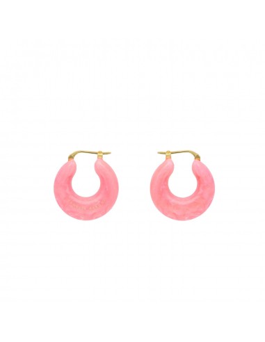 BOUCLES D'OREILLES CIRCLET EARRING NEON PINK MARBLE VANESSA BARONI solde