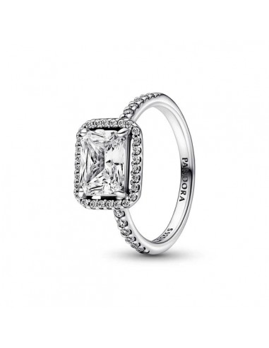 Bague Pandora Halo Scintillant Rectangulaire soldes