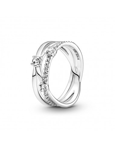 Bague Pandora Anneau Triple Scintillant la chaussure