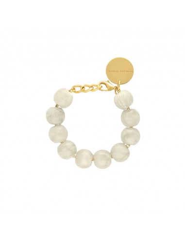 BEADS BRACELET SNOW WHITE MARBLE VANESSA BARONI en linge