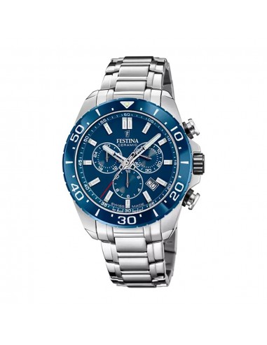 MONTRE FESTINA SWISS MADE F20042/2 BLEU brillant des détails fins