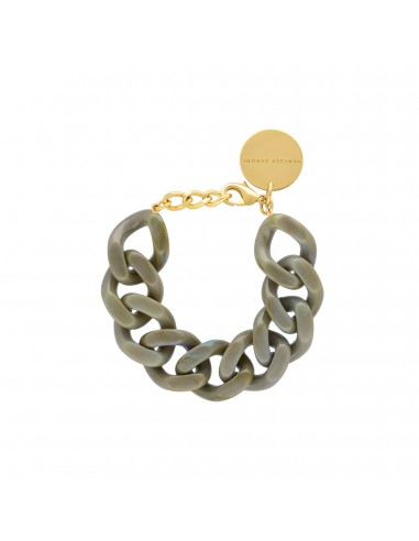 FLAT CHAIN BRACELET LIGHT OLIVE MARBLE ouvre sa boutique