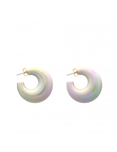 MOON EARRING IRIDESCENT SOLID pas chere