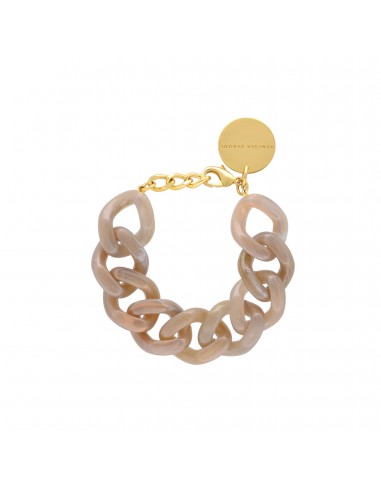 FLAT CHAIN BRACELET BIANCONE MARBLE s'inspire de l'anatomie humaine