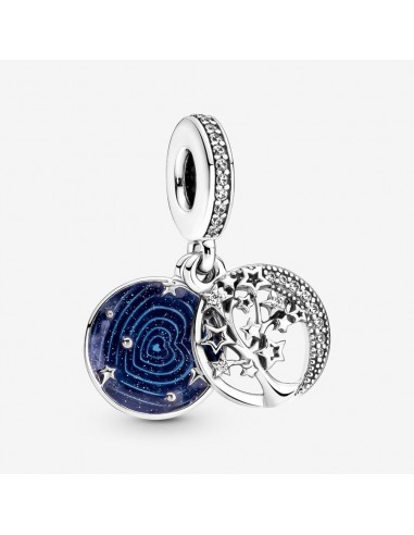 Charm Pandora Pendant Double Arbre & Lune de la Galaxie 2024