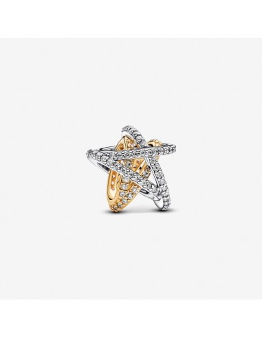 Charm Pandora Étoile Croisée Scintillante Pour