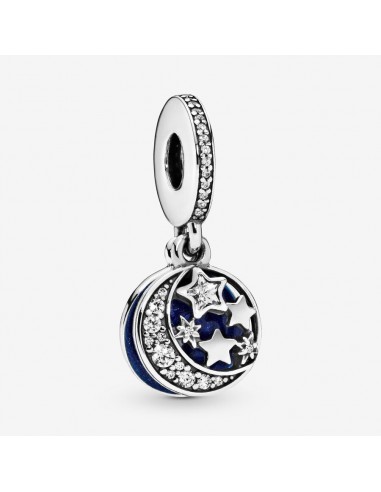 Charm Pandora Pendentif Lune et Ciel Nocturne Economisez 