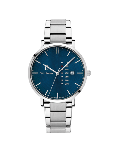 MONTRE PIERRE LANNIER HOMME DATA CADRAN BLEU les ctes