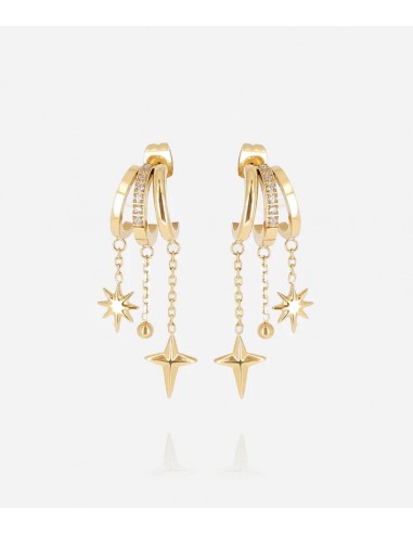 BOUCLES D'OREILLES ZAG VELENTINA ACIER DORÉ pas cher