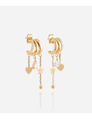 BOUCLES D'OREILLES ZAG BEATRIZ ACIER DORÉ JUSQU'A -70%! 