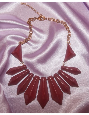 Collier pampilles bordeaux Par le système avancé 