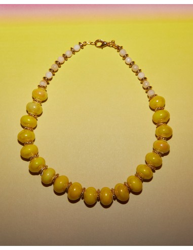 Collier perles jaunes prix pour 